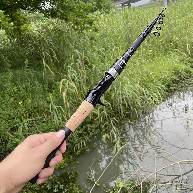 Carbon Fishing Rod Rotary Baitcasting