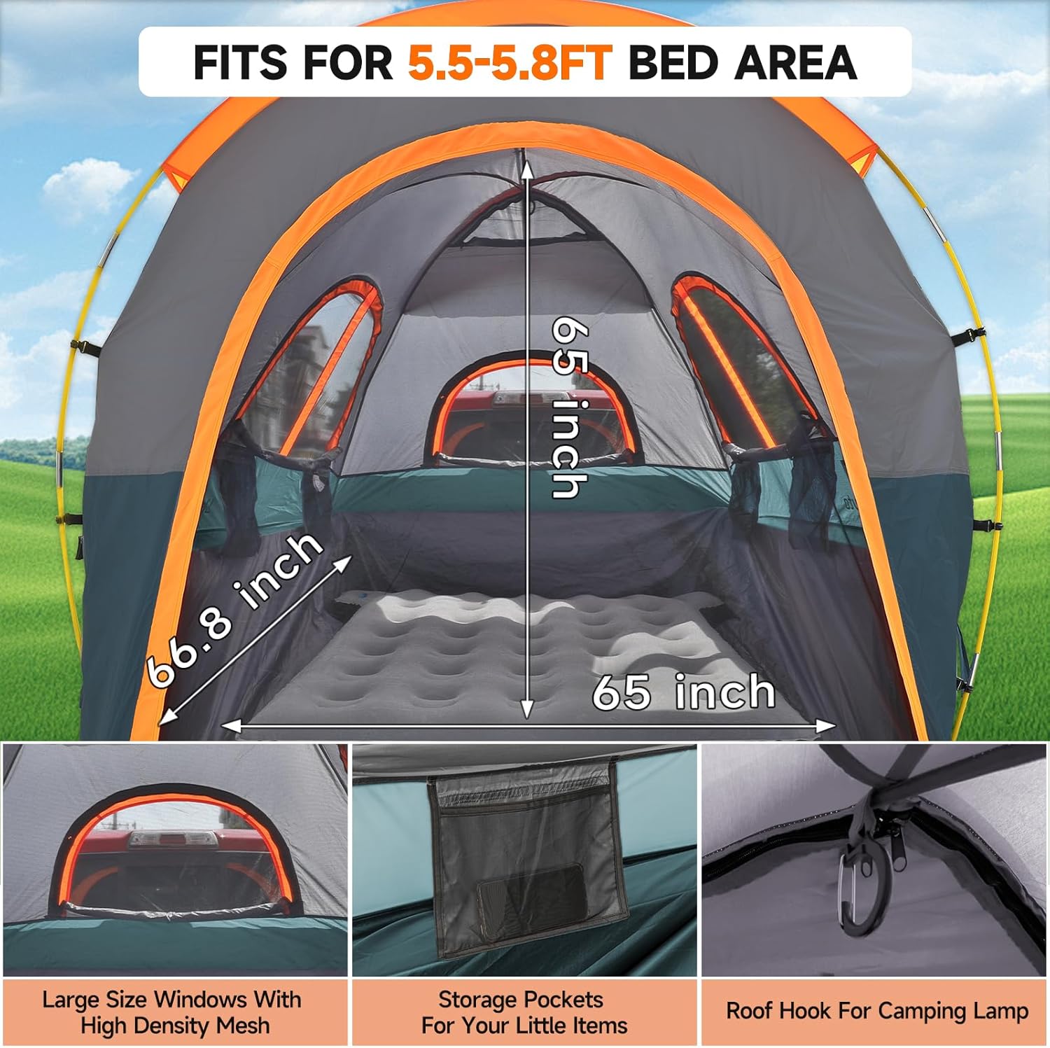 Truck Bed Tent with Awning
