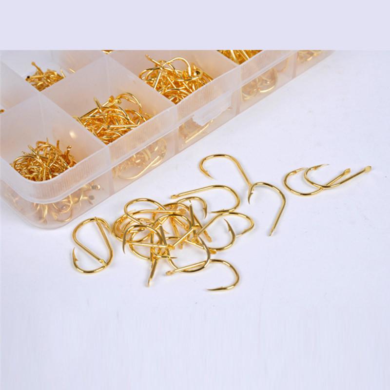 Multiple Sizes Golden Fishing Hooks