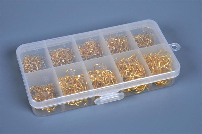 Multiple Sizes Golden Fishing Hooks