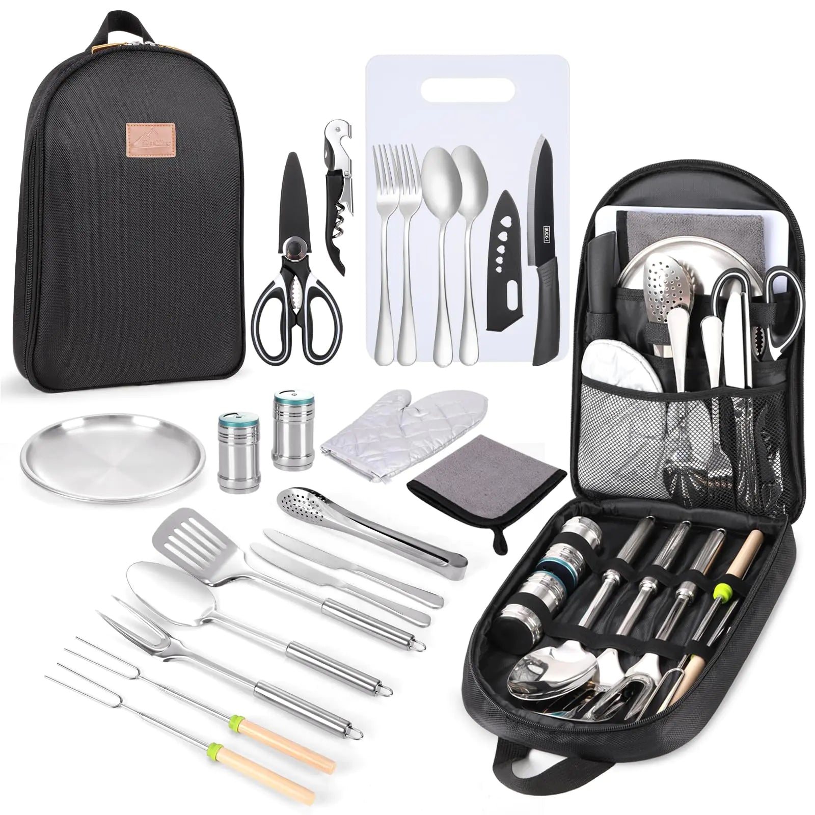 23-piece BBQ & Camping Cookware Kit