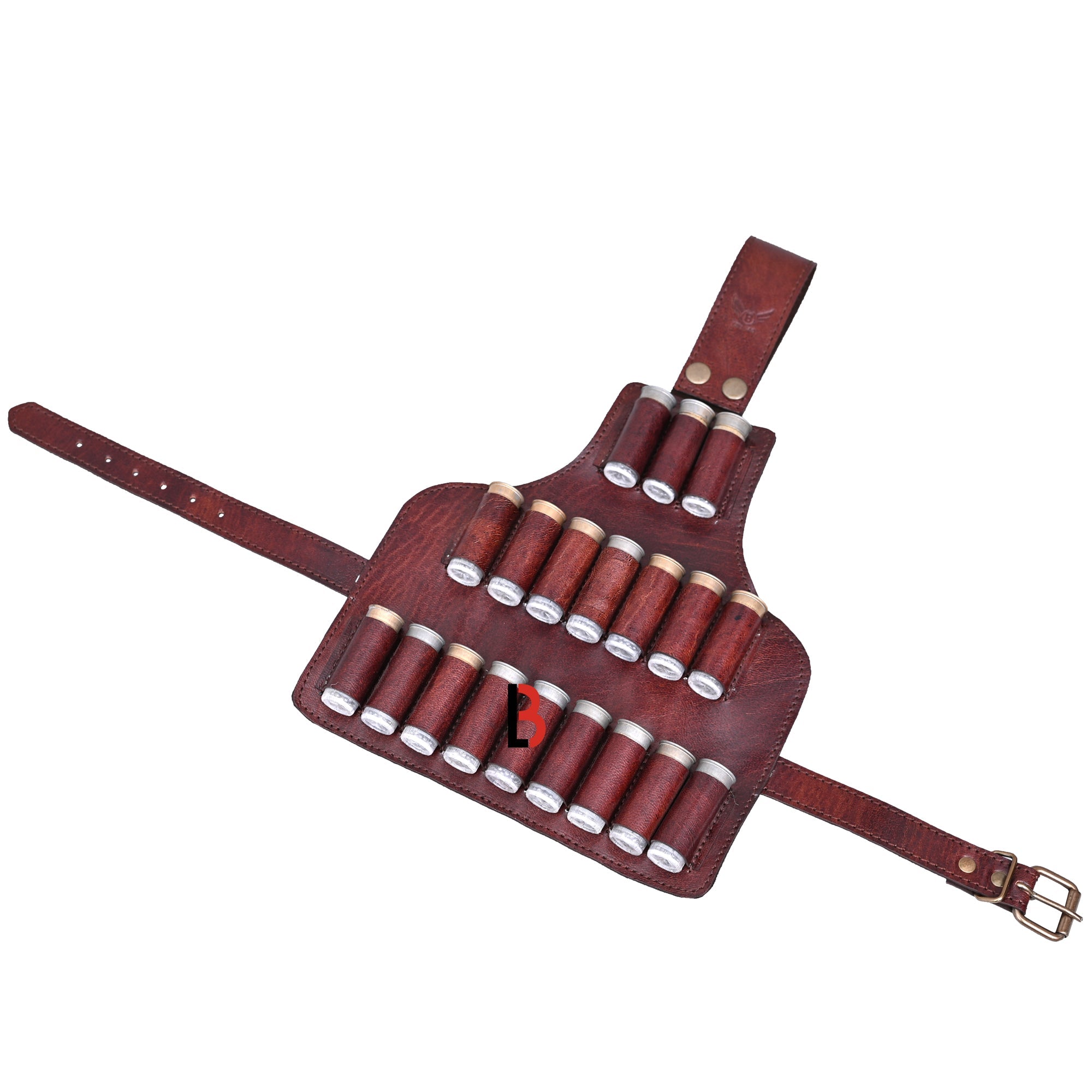 Cowhide Leather Cartridge Holder Leg Belt