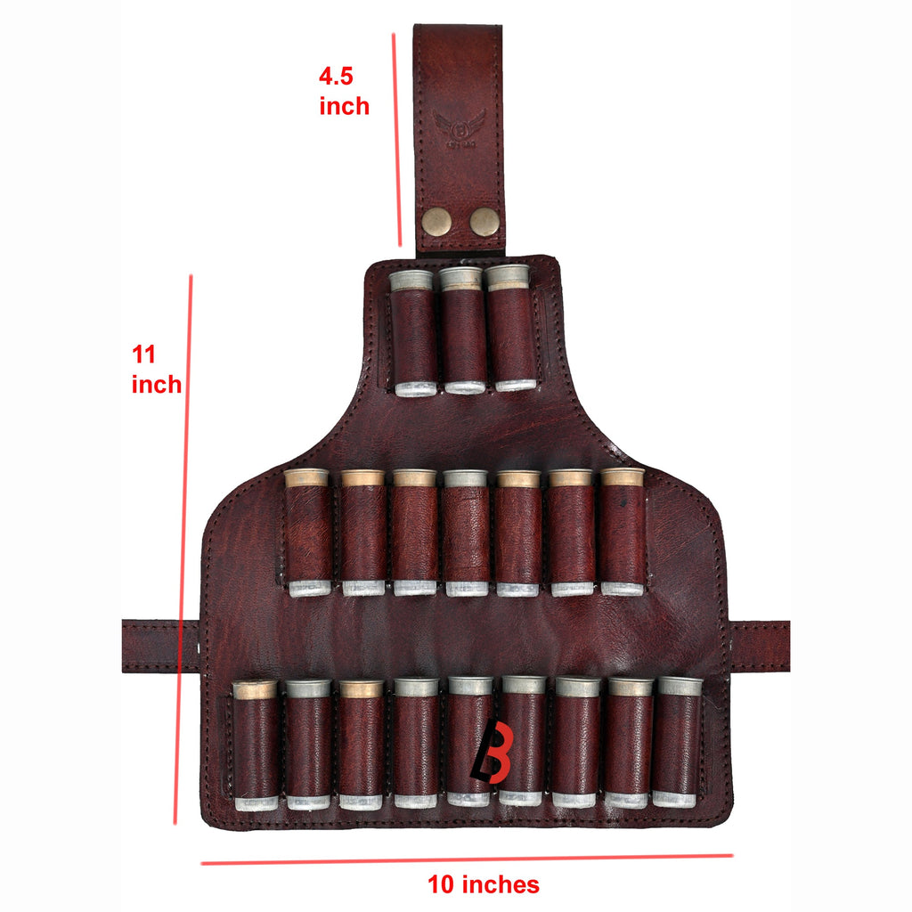 Cowhide Leather Cartridge Holder Leg Belt