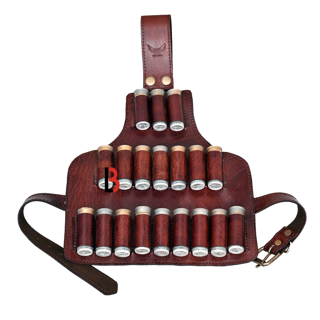 Cowhide Leather Cartridge Holder Leg Belt