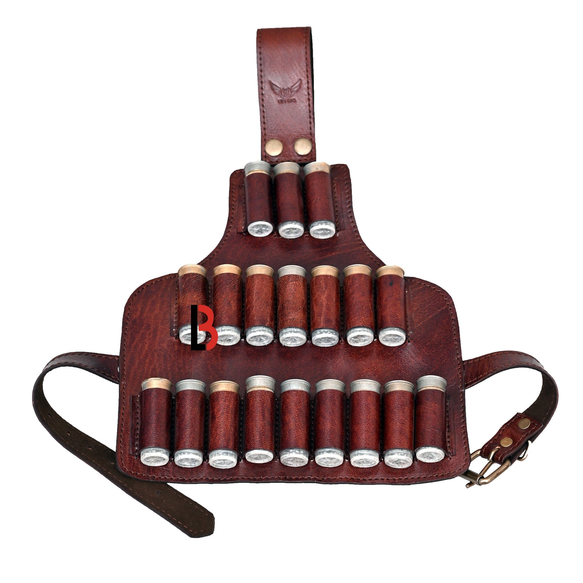 Cowhide Leather Cartridge Holder Leg Belt