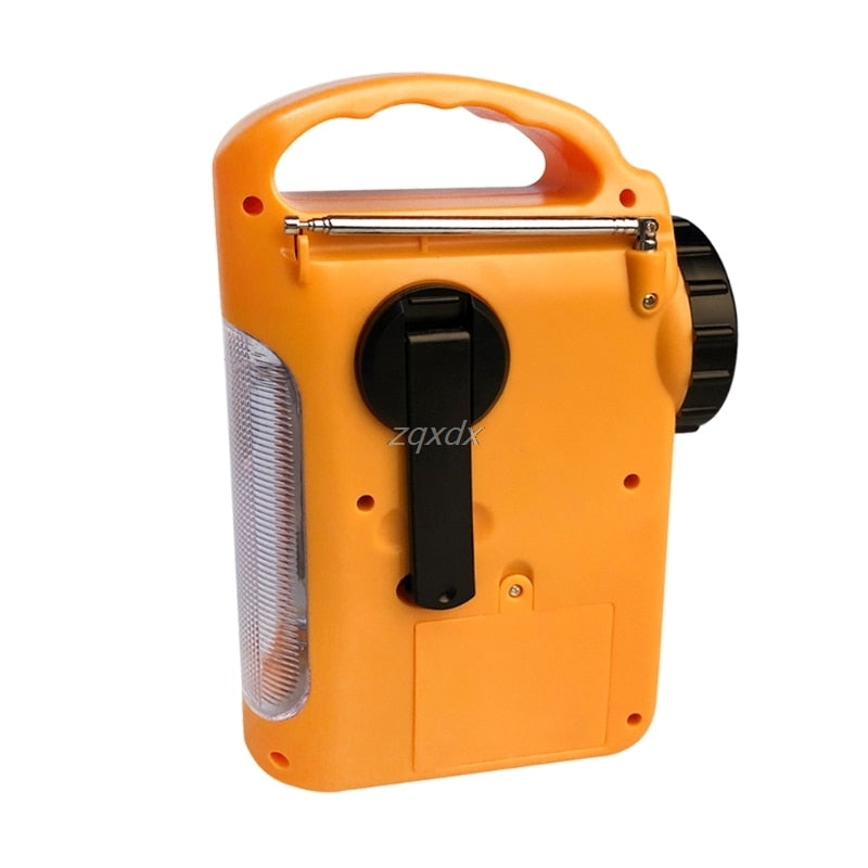 Hand Crank Solar Power Bank with LED Lamp