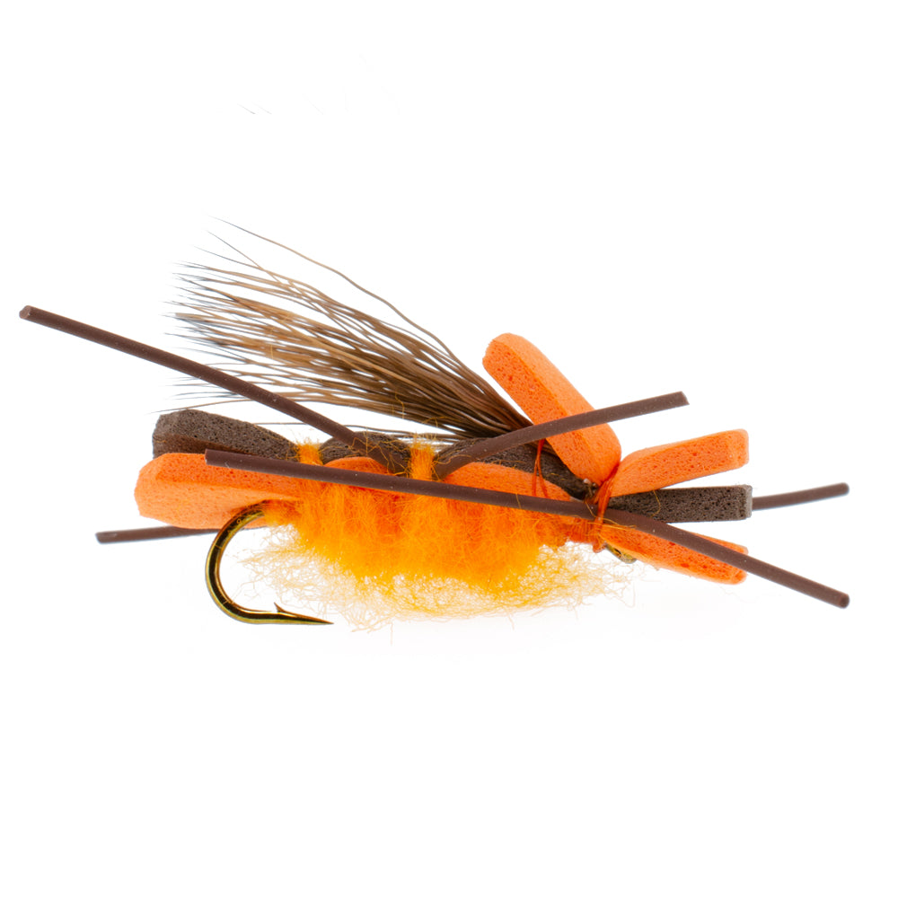 12 Flies - 2 Each of 6 Grasshopper Dropper Hopper with Fly Box