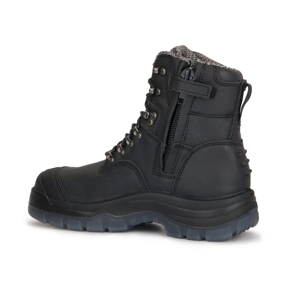 Zip-sided Steel Toe Leather Work Boots