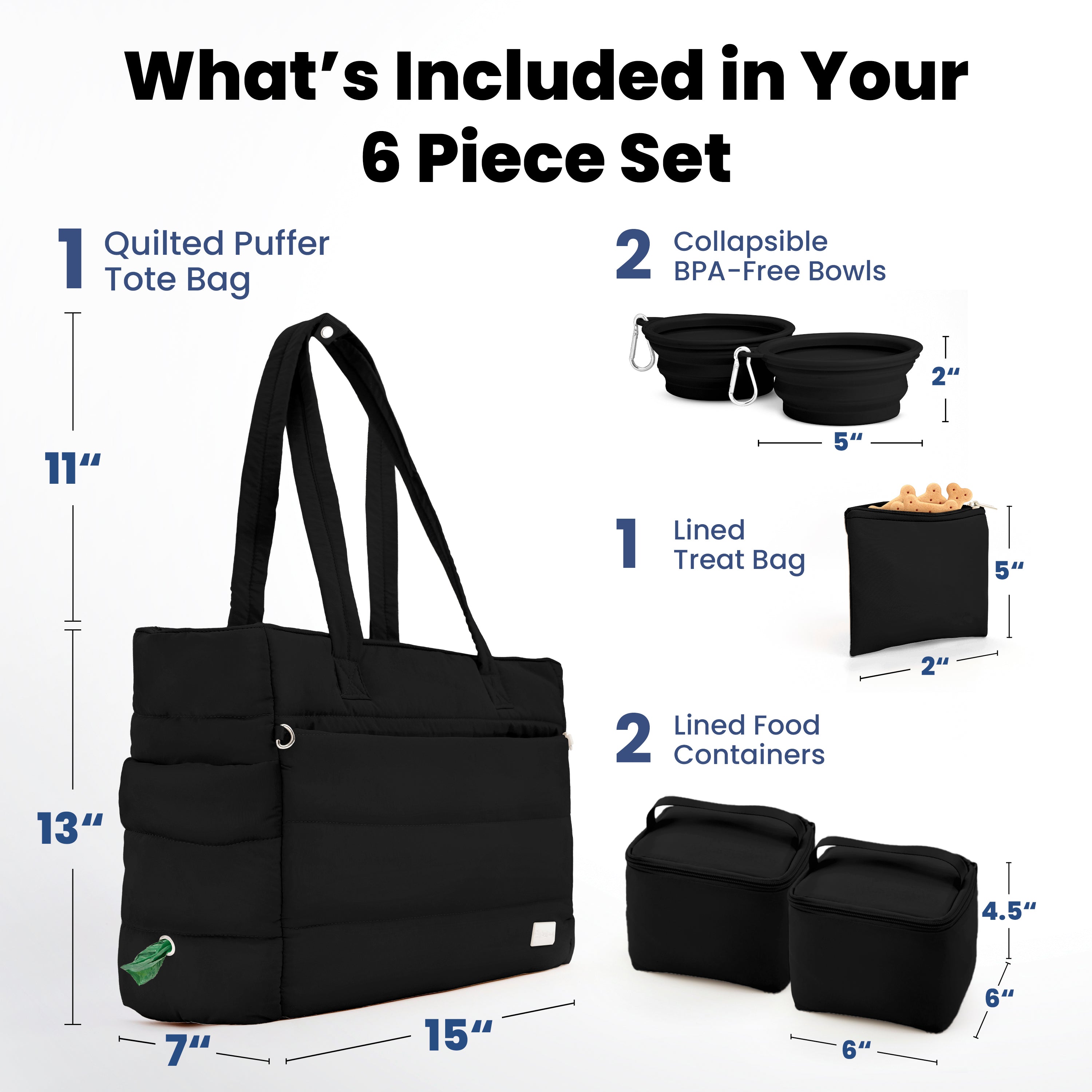 Puffer Dog Travel Bag