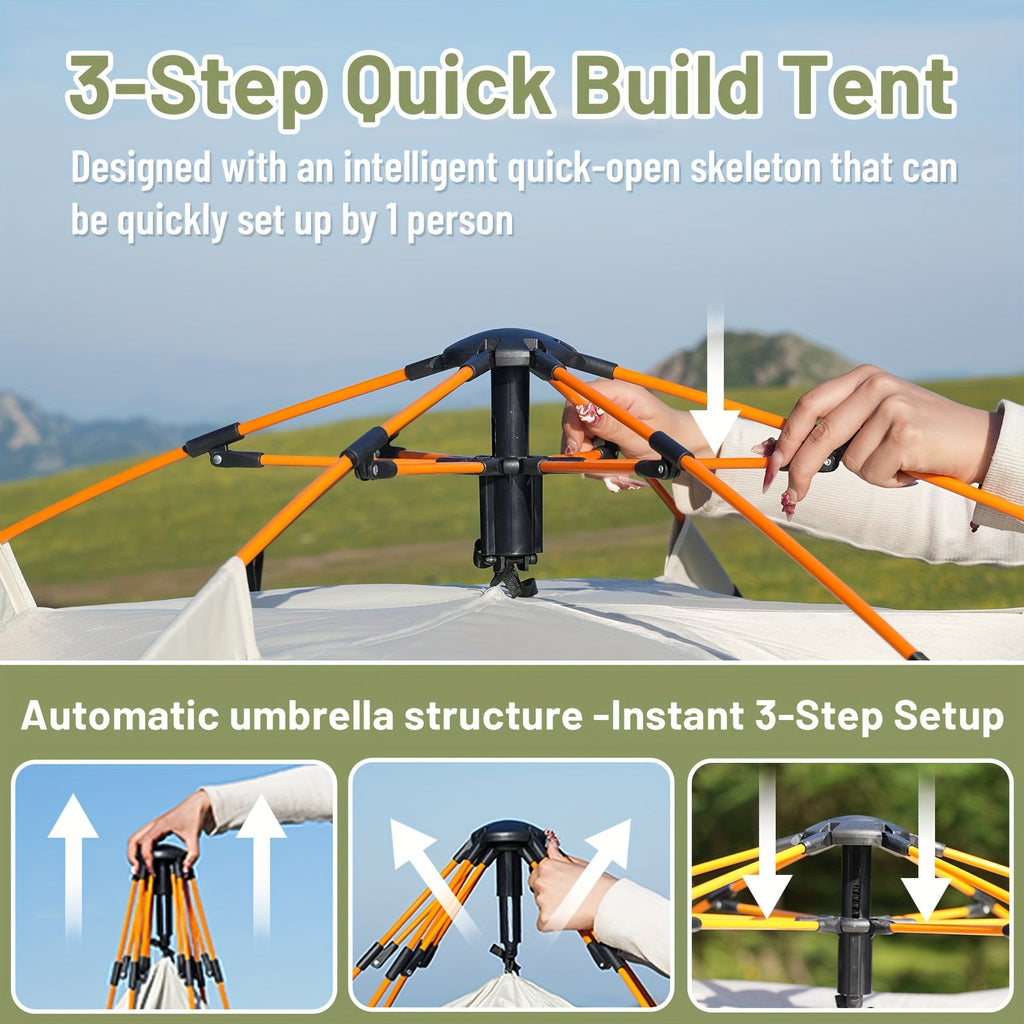 3-4 Person Instant Pop Up Camping Tent