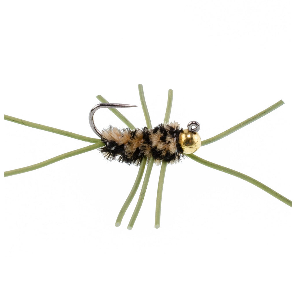 Tungsten Bead Jigged  Coffee/Black Euro Nymph  - Set of 6