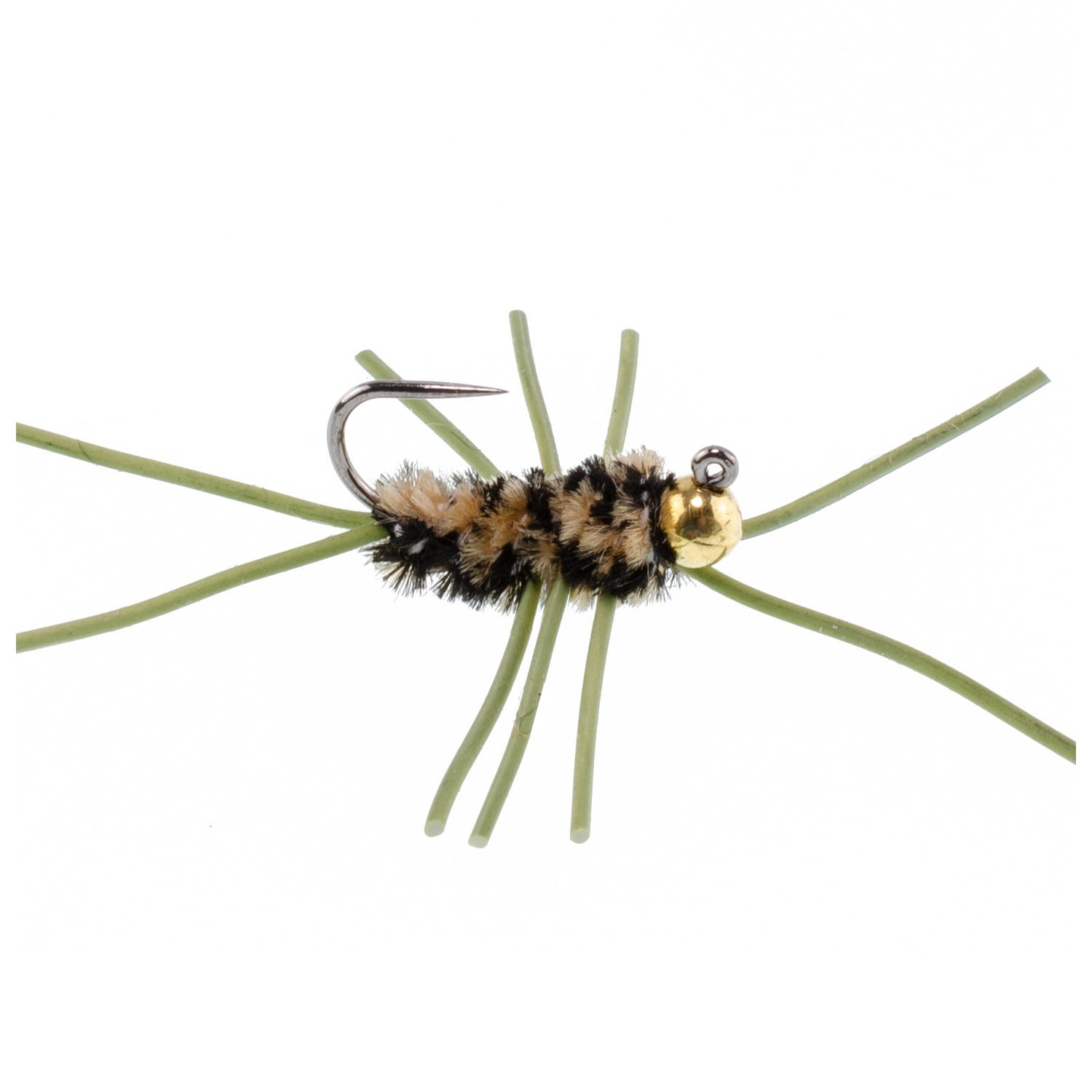 Tungsten Bead Jigged  Coffee/Black Euro Nymph  - Set of 6