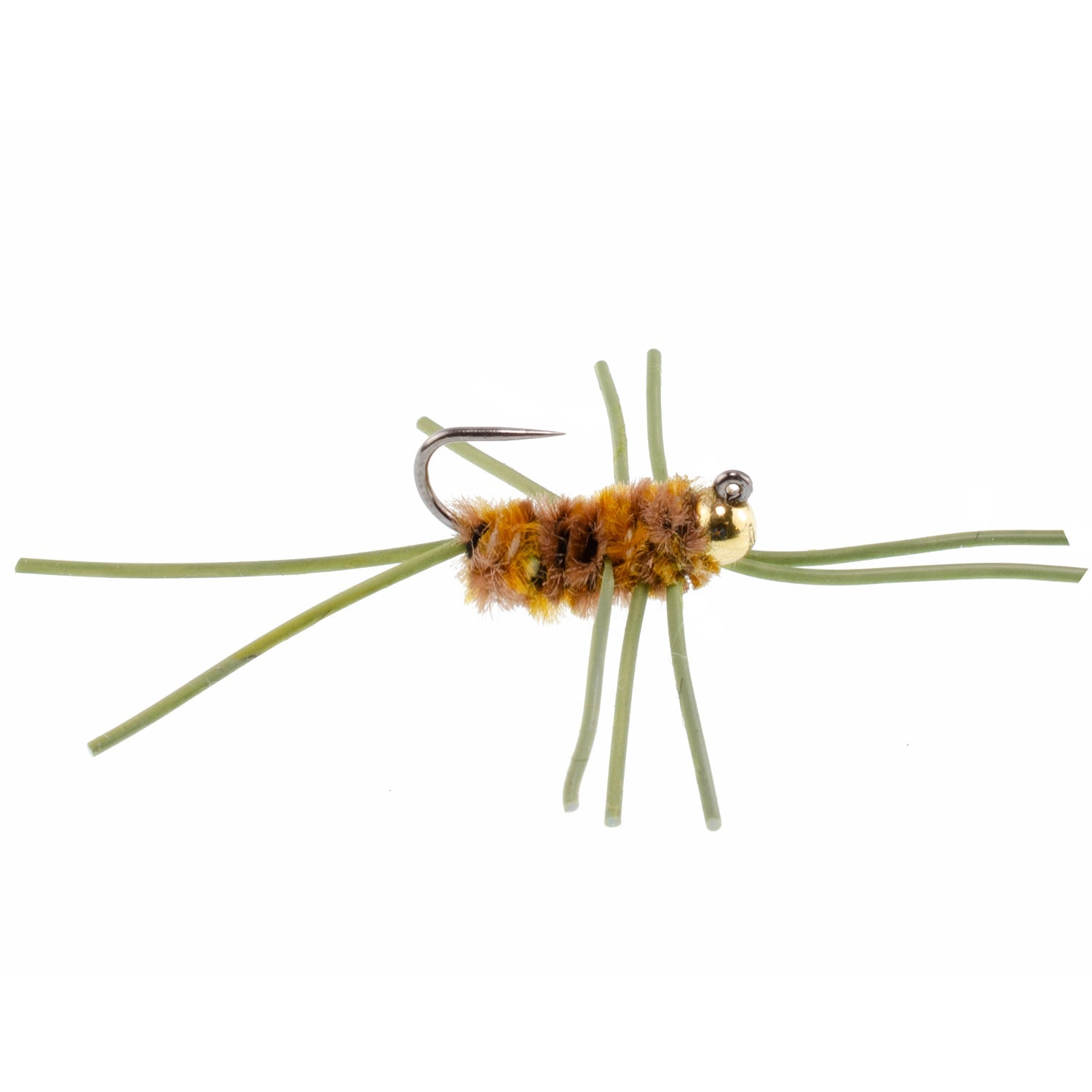 Tungsten Bead Jigged Coffee/Tan Euro Nymph - 6 Flies