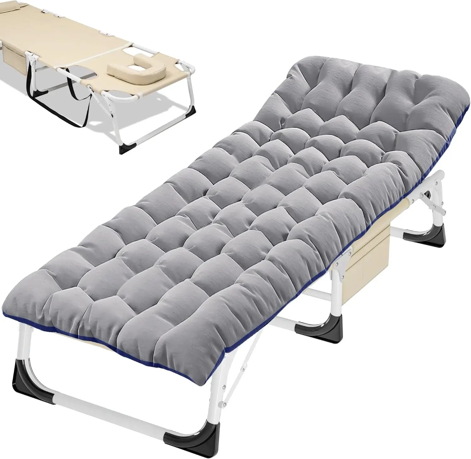 Comfortable Camping Cot with Durable Oxford Fabric