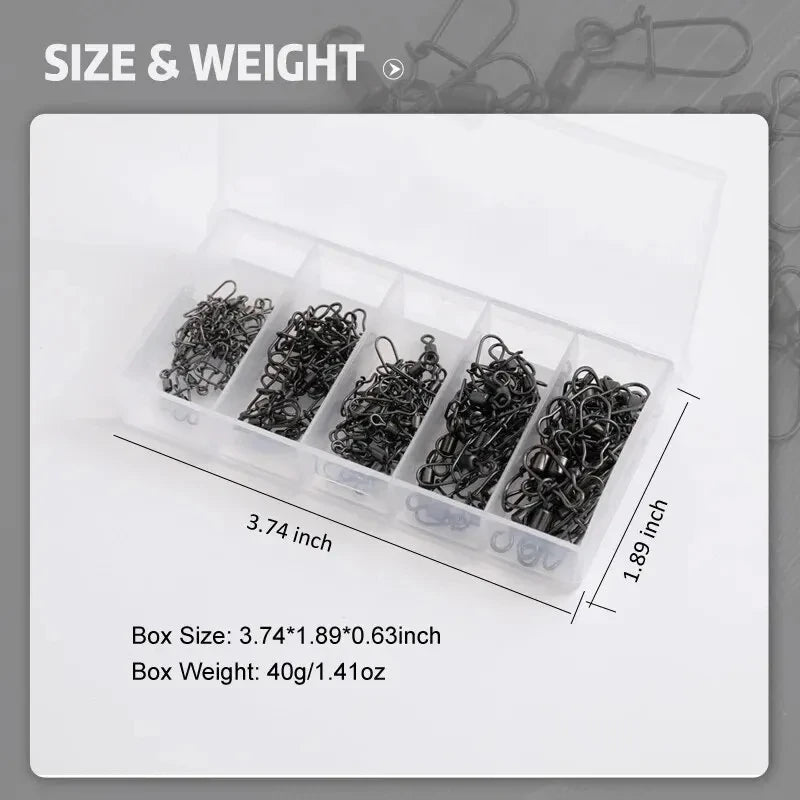 50pc/box Stainless Steel Fishing Accessories