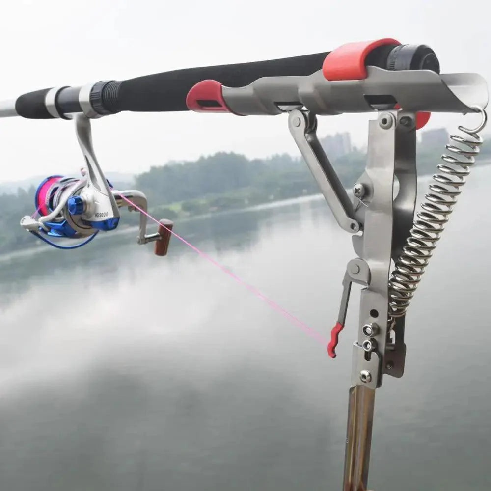 Automatic Stainless Steel Fishing Double Spring Angle Pole