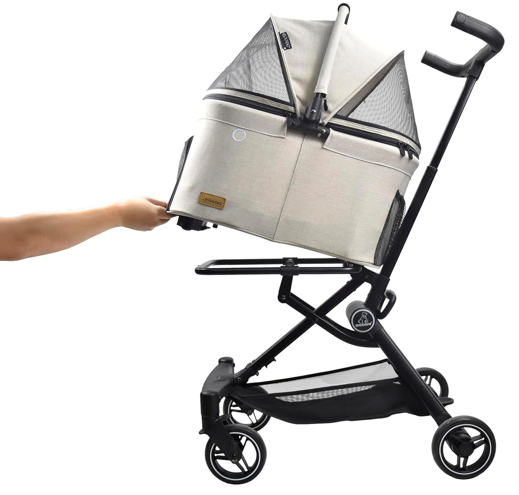 3 in 1 Pet Stroller Detachable Carrier Foldable 30lb