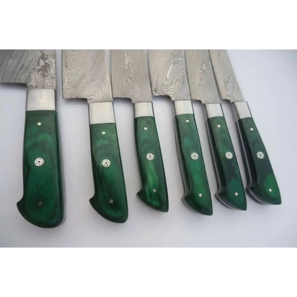 6-Piece Damascus Kitchen Knife Set