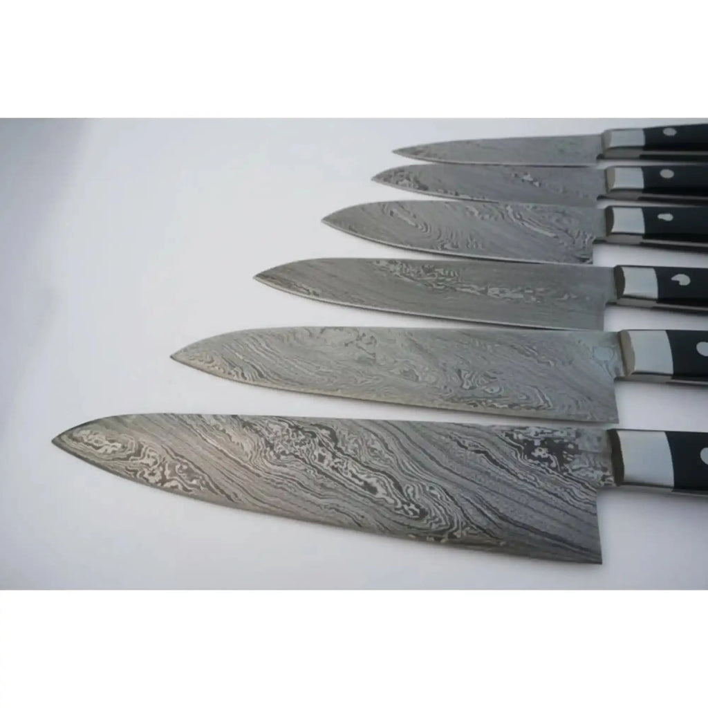 6-Piece Damascus Kitchen Knife Set