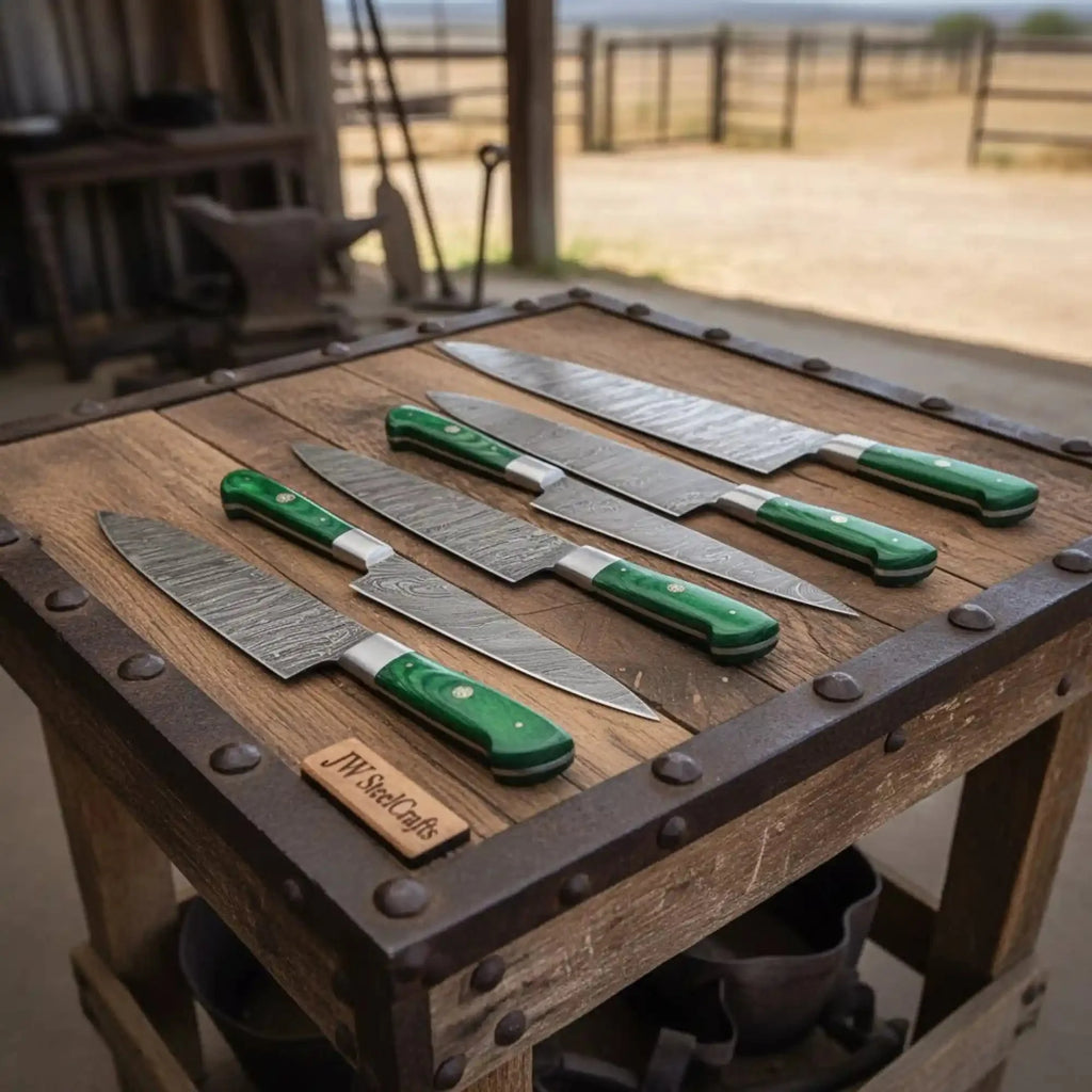6-Piece Damascus Kitchen Knife Set