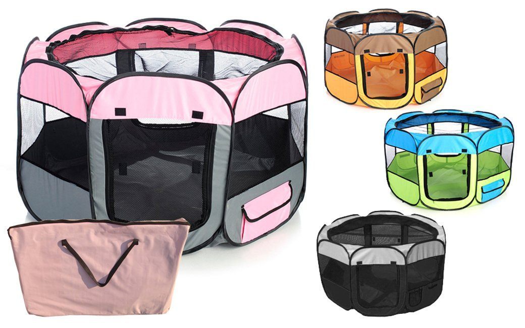 Folding Wire-Framed Collapsible Dog Playpen