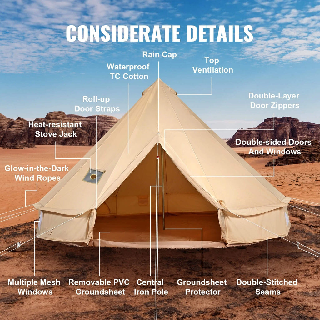 Canvas Yurt Tent With Stove Jack
