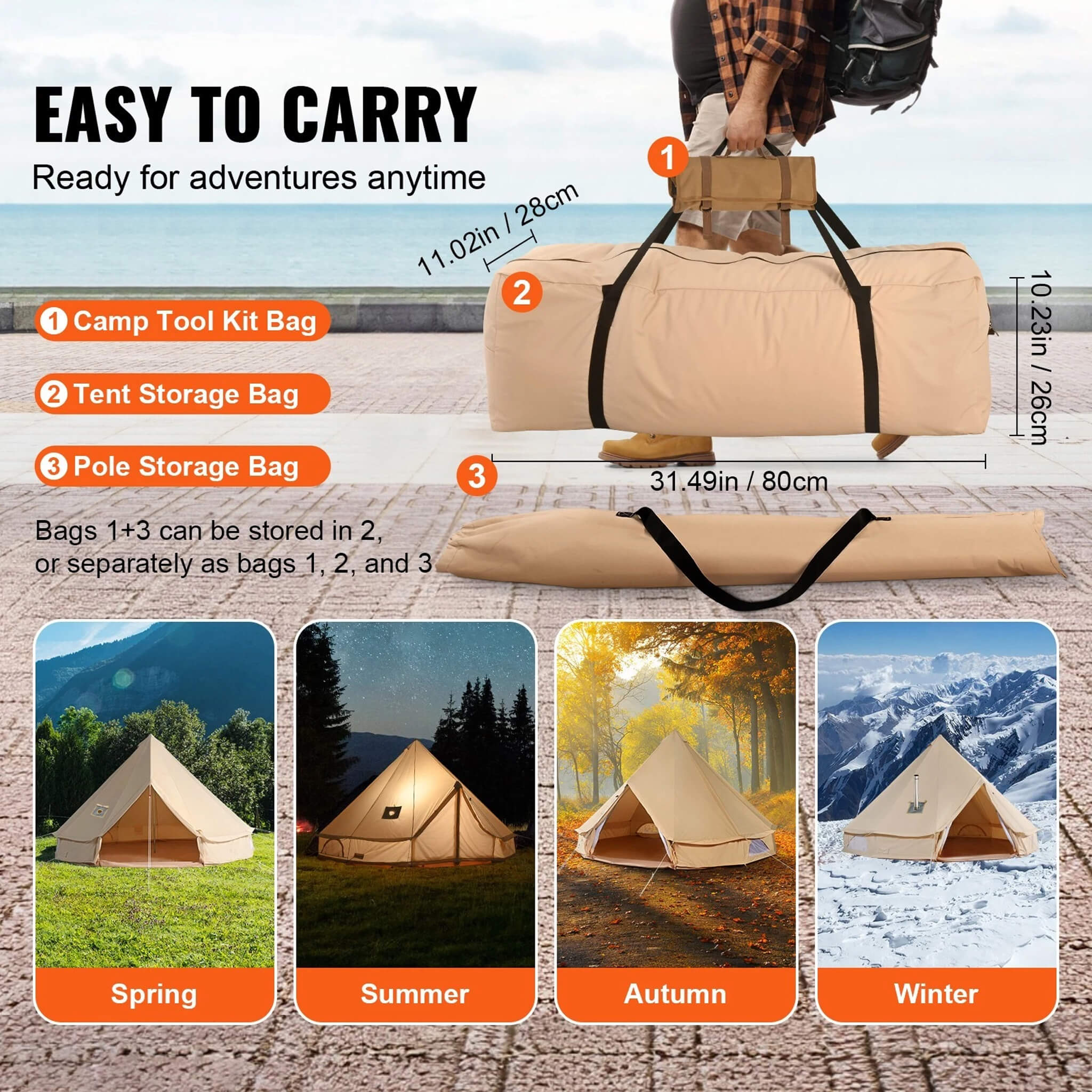 Canvas Yurt Tent With Stove Jack
