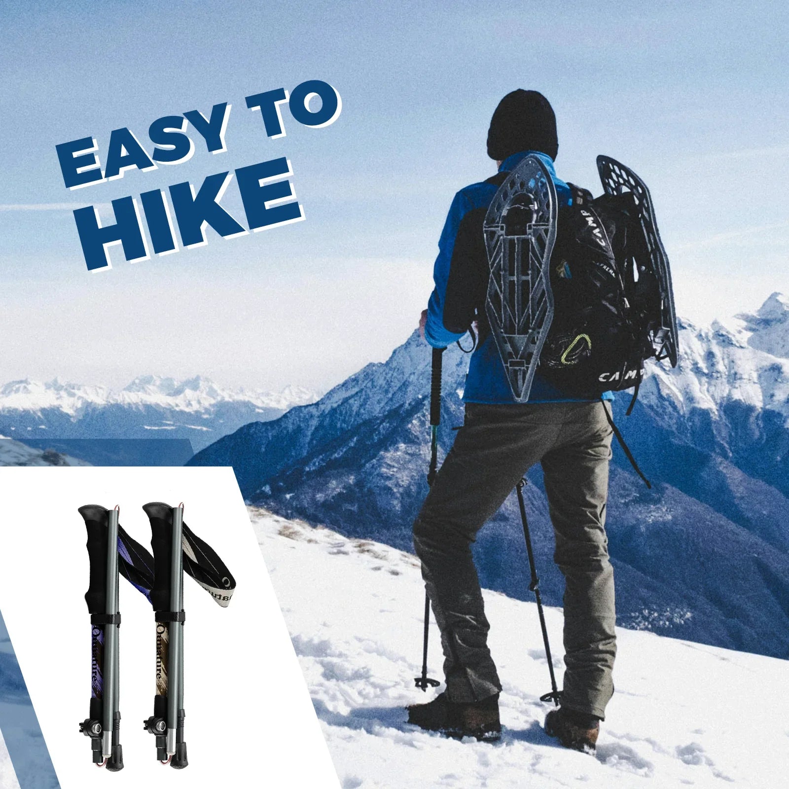 Adjustable Height and Grip Trekking Pole