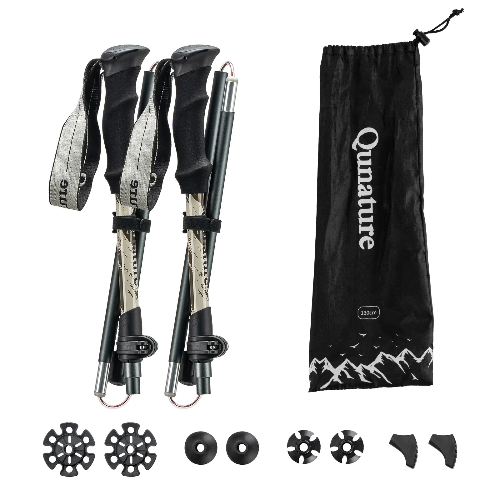 Adjustable Height and Grip Trekking Pole