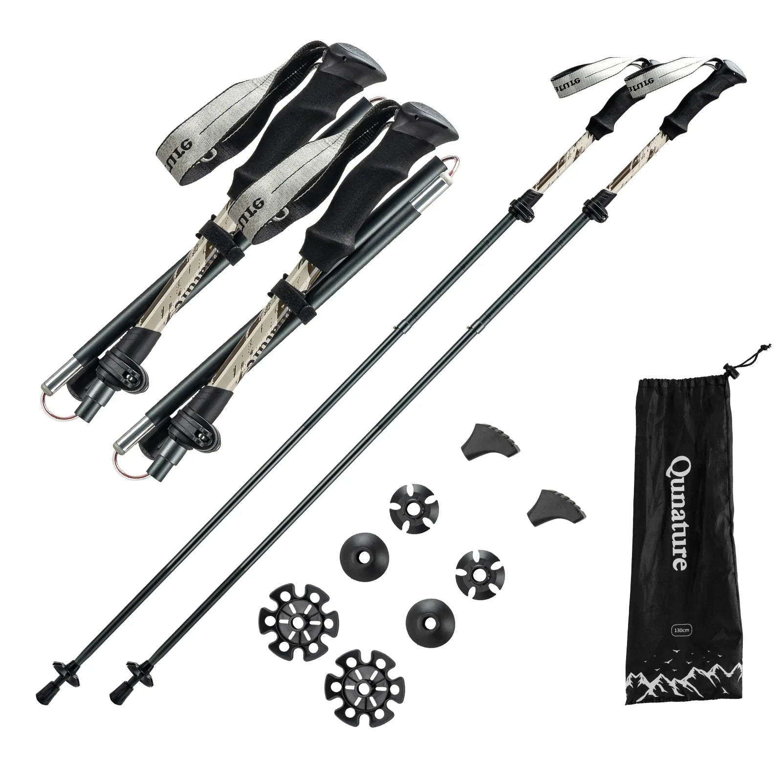 Adjustable Height and Grip Trekking Pole