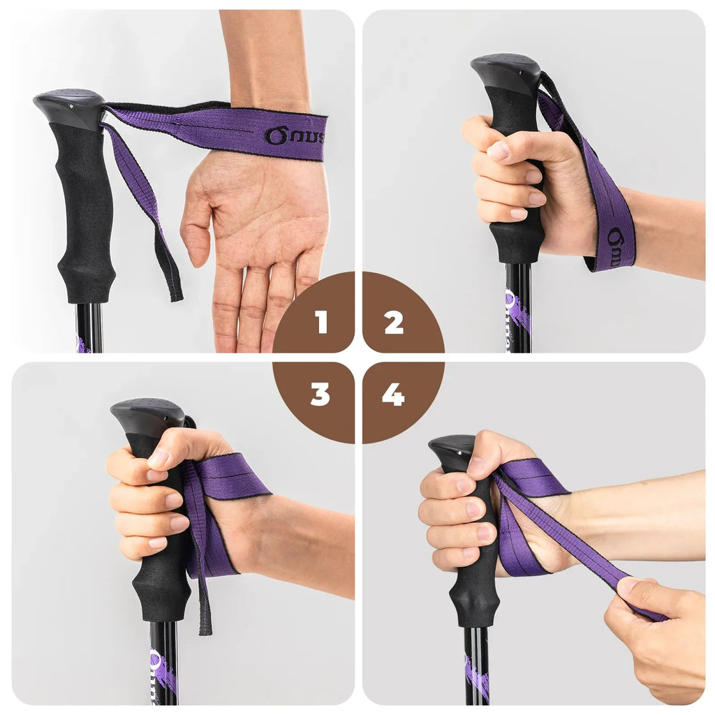 Adjustable Height and Grip Trekking Pole