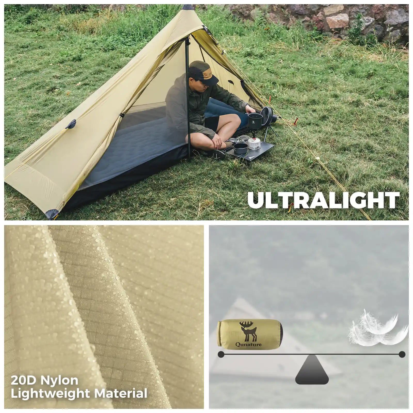Ultralight Tent Rodless Outdoor Camping
